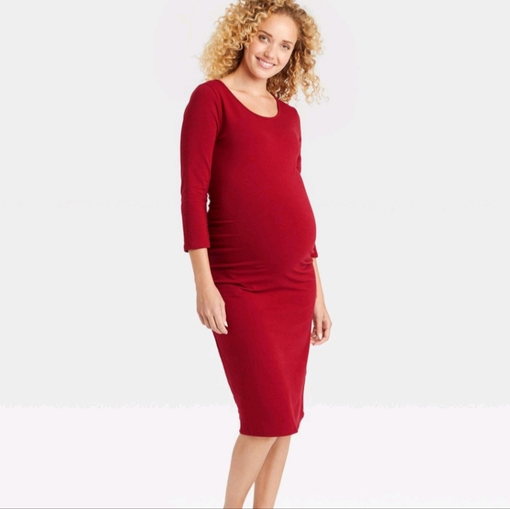 Isabel 3/4 Sleeve T-shirt Maternity Dress